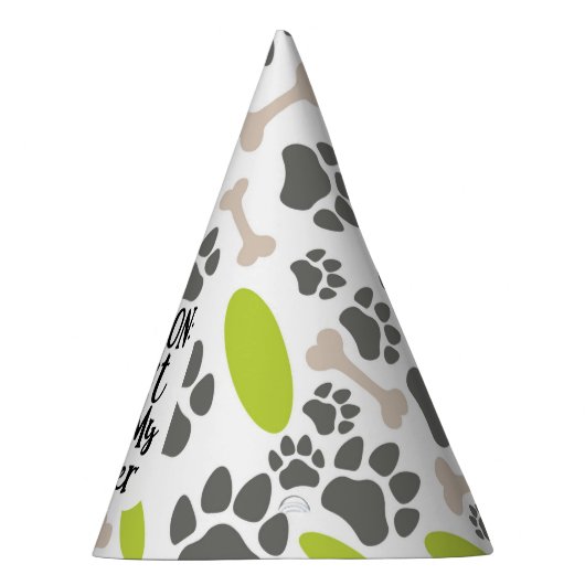 Dog Funny Quote Birthday Pawty Feesthoedjes (Rechts)