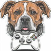 Dog Gamer - Videospel Sticker (Voorkant)