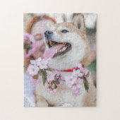 Dog Garden Flowers Jigzaag Puzzle Legpuzzel (Verticaal)