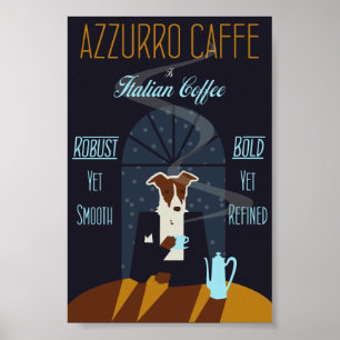 Dog geniet van de Italiaanse Poster van koffie