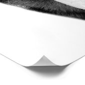 Dog german herder foto zwart wit poster (Hoek)