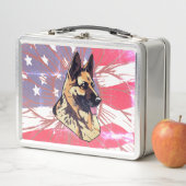 Dog German Shepherd met USA Flag Design (In situ)