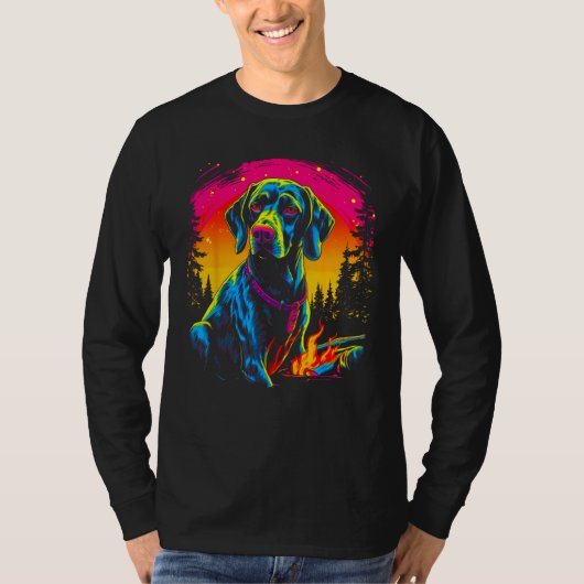 Dog German Shorthaired Pointer Camping T-shirt (Voorkant)