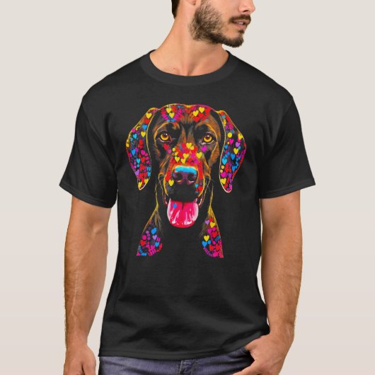 Dog German Shorthaired Pointer Love Peace T-shirt (Voorkant)