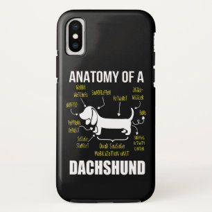 Dog Gift   Anatomie van Dachshund iPhone X Hoesje
