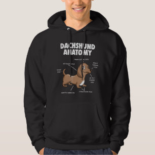 Dog Gift Anatomy Dachshund Funny Weiner Hoodie