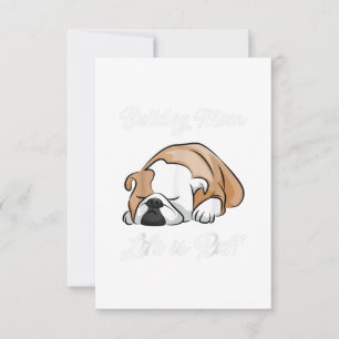 Dog Gift Bulldog Mam Life is Ruff RSVP Kaartje