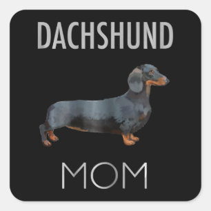Dog Gift Dachshund Mam Dog Vierkante Sticker