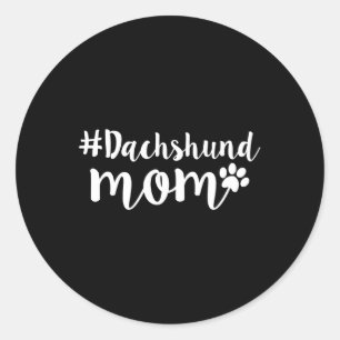 Dog Gift Dachshund Mam Weiner Dog Gifts Women Ronde Sticker