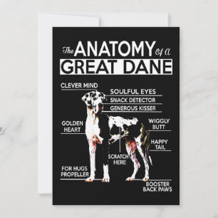 Dog Gift De anatomie van een grote gesteente Bedankkaart