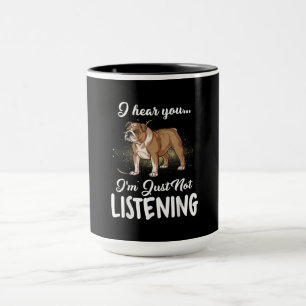 Dog Gift  Engelse Bulldog Ik hoor dat je niet luis Mok