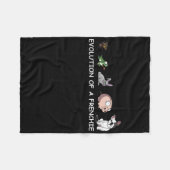 Dog Gift | Evolutie van een franchie Fleece Deken (Voorkant (Horizontaal))