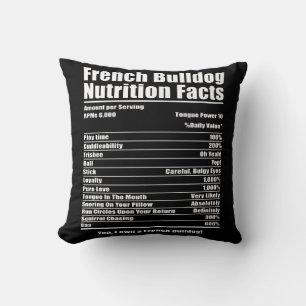 Dog Gift Fact van de Franse Bulldog Nutrition Kussen