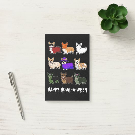 Dog Gift | Funny Corgi Dog Halloween Post-it® Notes (Kantoor)