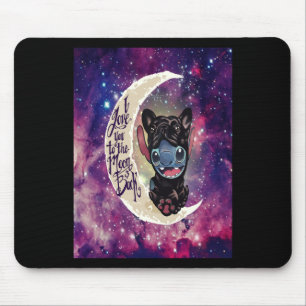 Dog Gift Ik hou van je op de maan en terug Muismat