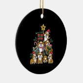Dog Gift | Kerstboom Engelse Bulldog Dog Keramisch Ornament (Rechts)