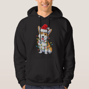 Dog Gift   Kerstkerstboomlampjes van Corgi Hoodie
