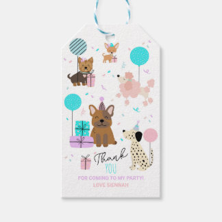 Dog Gift Label Dog Favor Tag Meisje Puppy Pawty Cadeaulabel