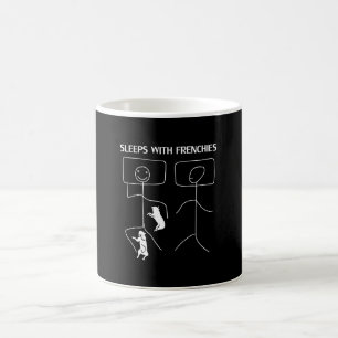 Dog Gift Slapen met frenchies Koffiemok