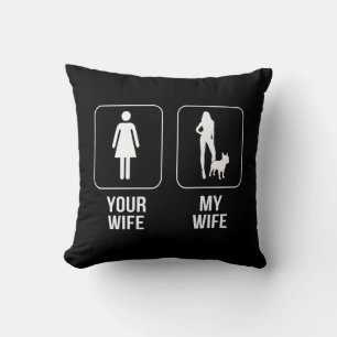 Dog Gift Uw vrouw - Mijn vrouw Franse Bulldog Kussen