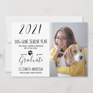 Dog Gone Senior Year Class 2021 Foto Afstuderen Kaart