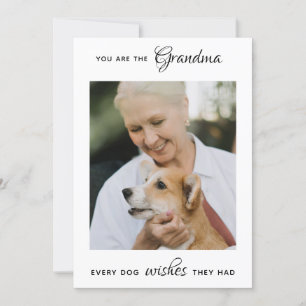 Dog Grandma Personalized Pet Photo Moederdag Feestdagenkaart
