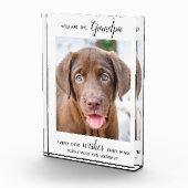 Dog Grandpa Personalized Pet Afbeelding Fotoblokken (Rechts)