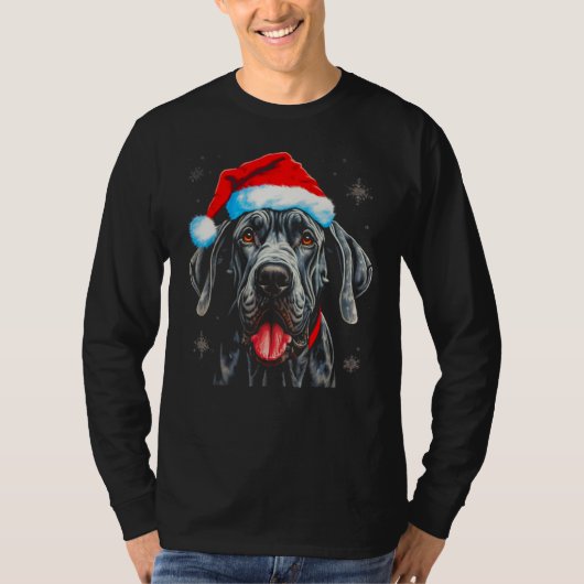 Dog Great Dane Christmas T-shirt (Voorkant)