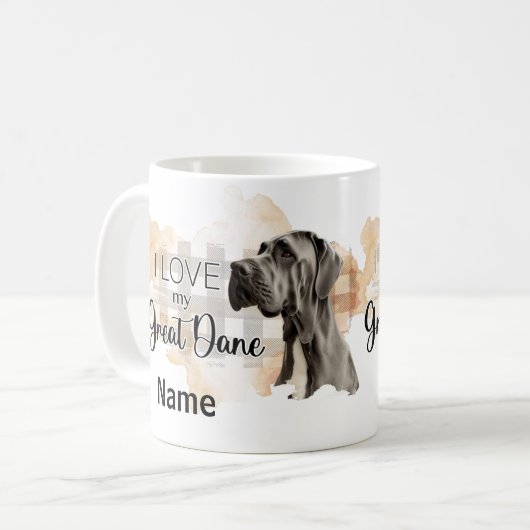 Dog Great Dane Pet Coffee Mok, Cup Koffiemok (Voorkant links)