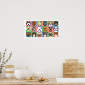 Dog Grid Poster (Keuken)