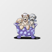 Dog Groomer Art Window Cling Raamsticker (Vel)