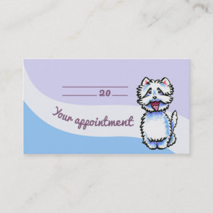 Dog Groomer Chic Westie Appointment Card Afsprakenkaartje