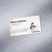 Dog Groomer Cutting Hair Magnetisch Visitekaartje (Voorbeeld)