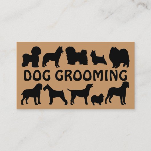 Dog Groomer Fun Visitekaartje (Voorkant)