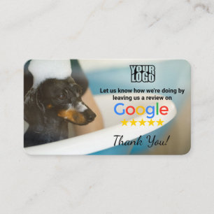 Dog Groomer Google Review Sjabloon met QR - Visitekaartje
