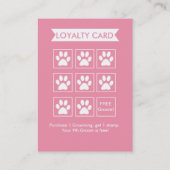 Dog Groomer Loyalty Kaart -  (Achterkant)