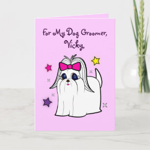 Dog Groomer Naam Dank u Bedankkaart