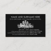 Dog Groomer Petzittende Boutique Breeder Canine Visitekaartje (Achterkant)