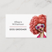 Dog Groomer QR Code Fun Visitekaartje (Voorkant)