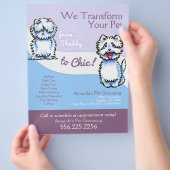 Dog Groomer Shabby Chic Westie Promotion Flyer (Hand)