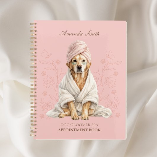 Dog Groomer Spa Personalized Appoitment Notebook Planner