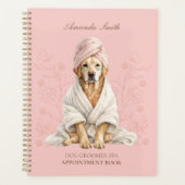 Dog Groomer Spa Personalized Appoitment Notebook Planner (Voorkant)