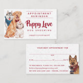 Dog Groomer Walker Sitter Appointinder Visitekaartje (Voorkant / Achterkant)