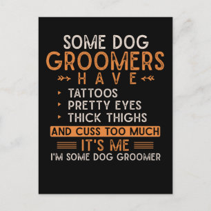 Dog Grooming Animal Tattooed Dog Groomer Briefkaart