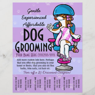 Dog Grooming.  blad voor promotietrans Flyer