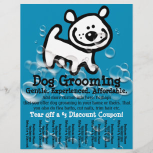 Dog Grooming. blad voor promotietrans Flyer