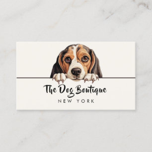Dog grooming boutique pet sitter schattig puppy sc visitekaartje