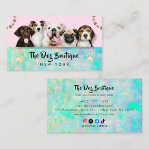 Dog grooming boutique pet sitter schattig puppy sc visitekaartje