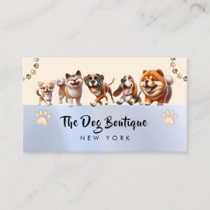 Dog grooming boutique pet sitter schattig puppy sc visitekaartje