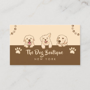 Dog grooming boutique pet sitter schattig puppy sc visitekaartje